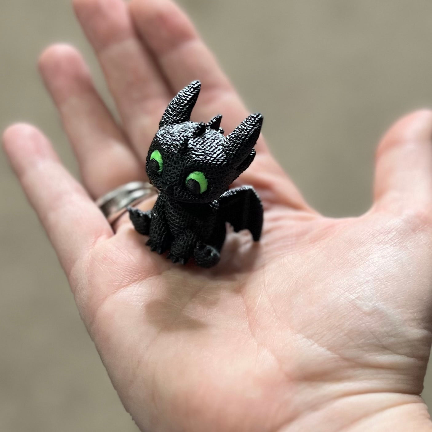 READY TO SHIP Made by Mike: Knitted Dragon Figure 3D Print