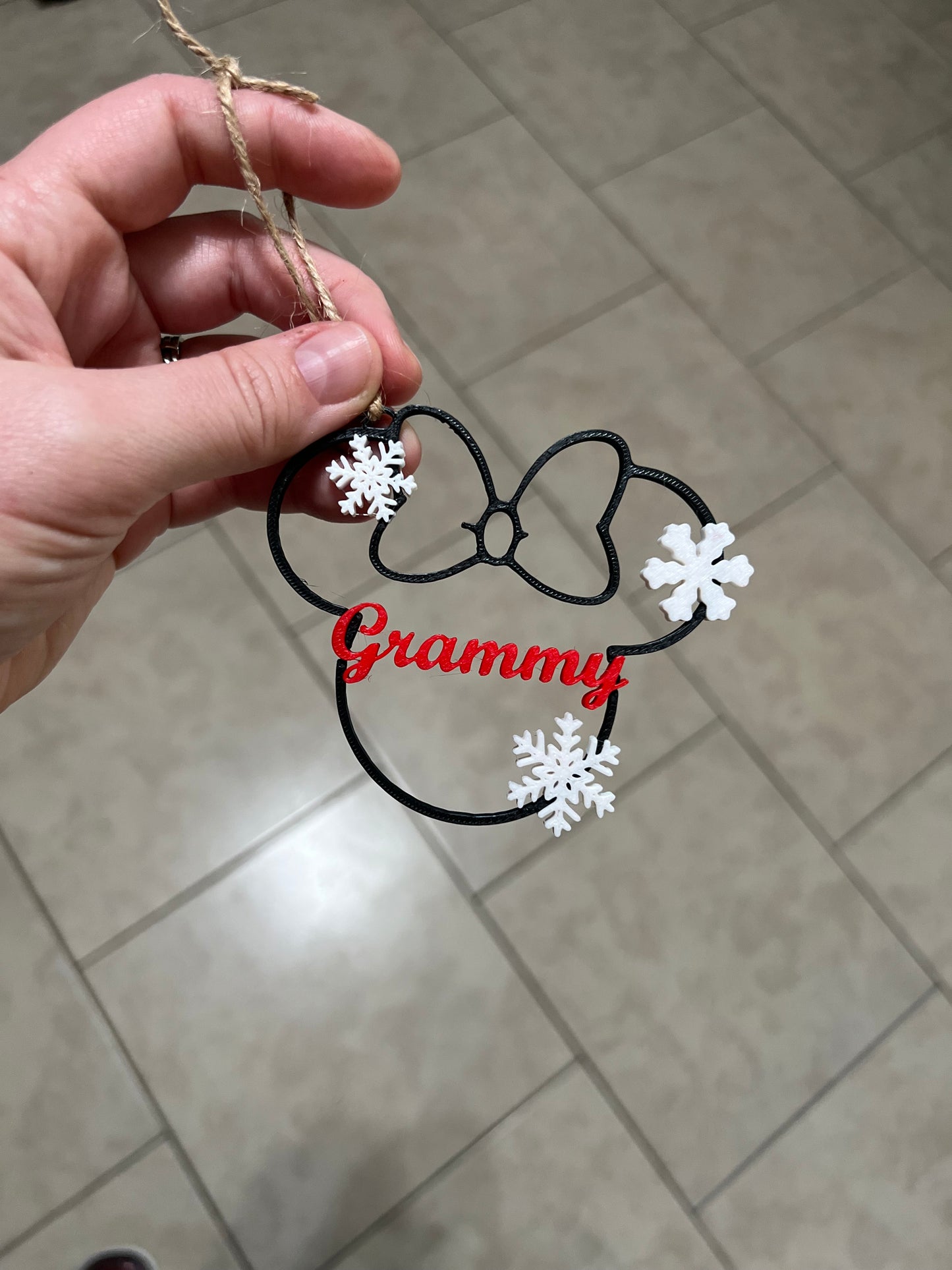 Made by Mike: CUSTOM Mouse Head Ornament 3D Printed