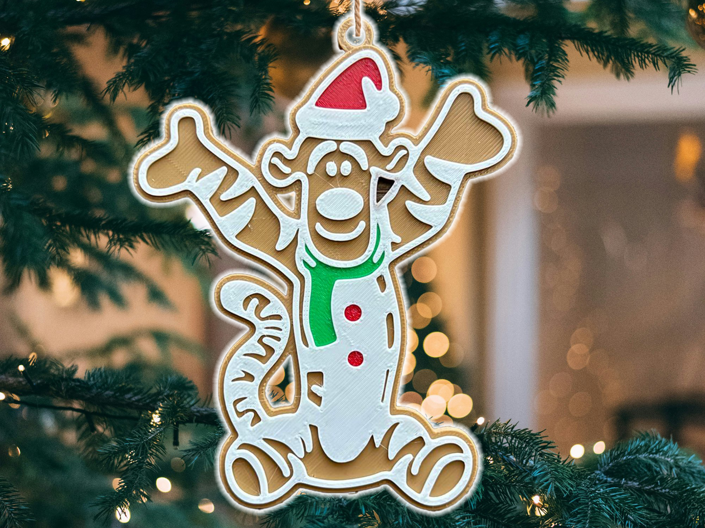 Made By Mike: Gingerbread Character 3D Printed Ornament