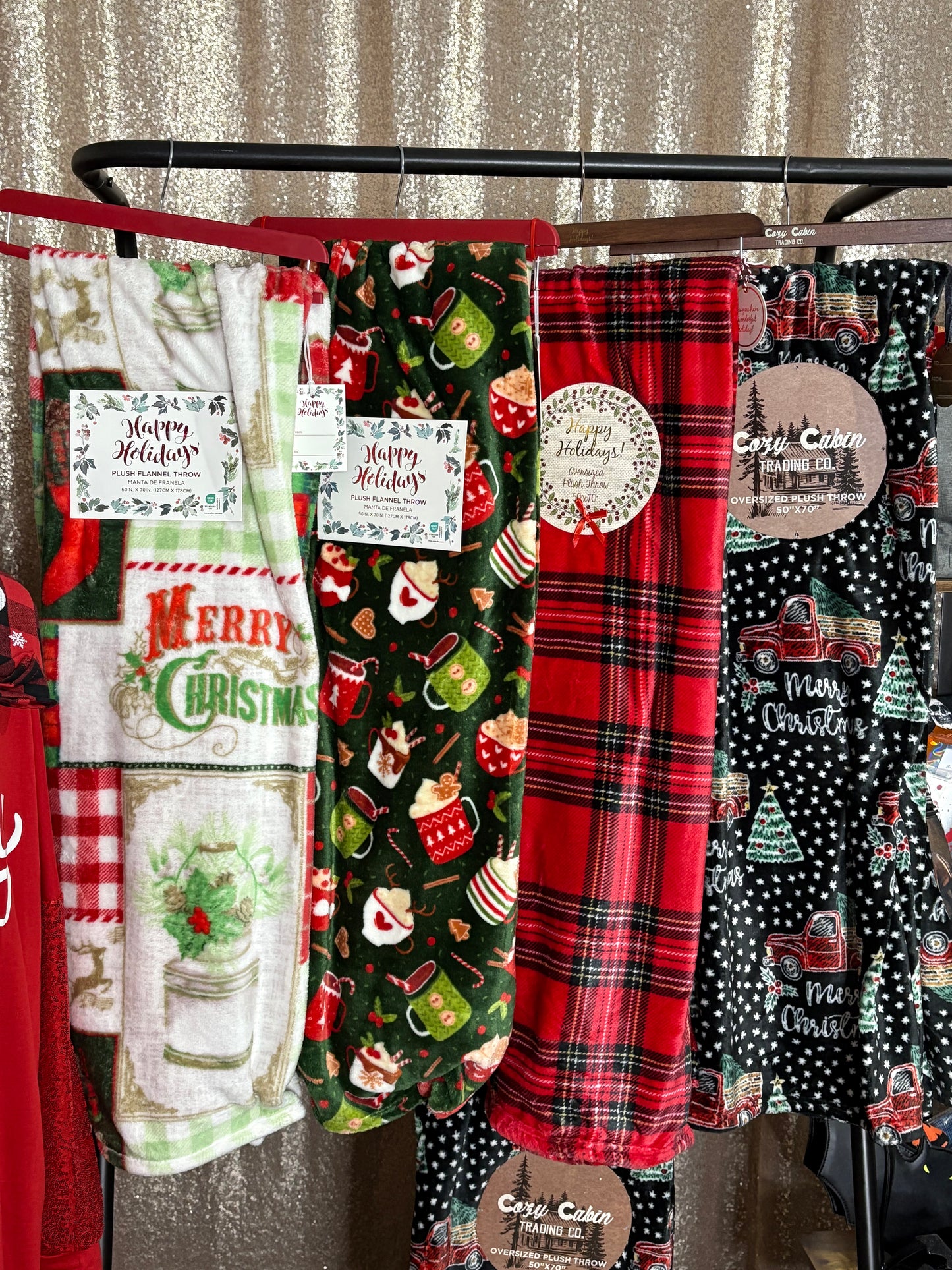 Ultra Plush Christmas Blankets 50”x70”