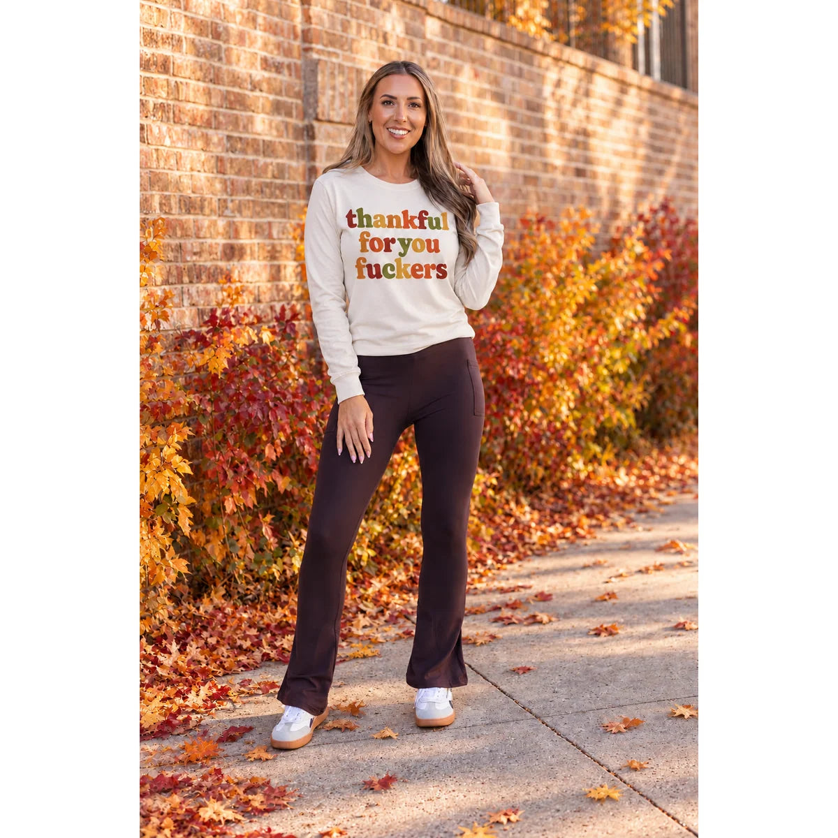 Brown Flare Leggings - Julia Rose
