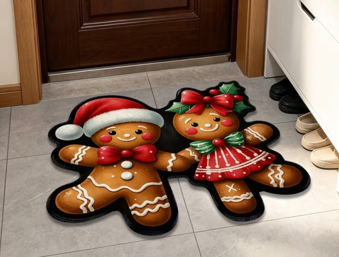 Preorder Gingerbread Couple Shaped Bath/Bedroom/Kitchen Rug