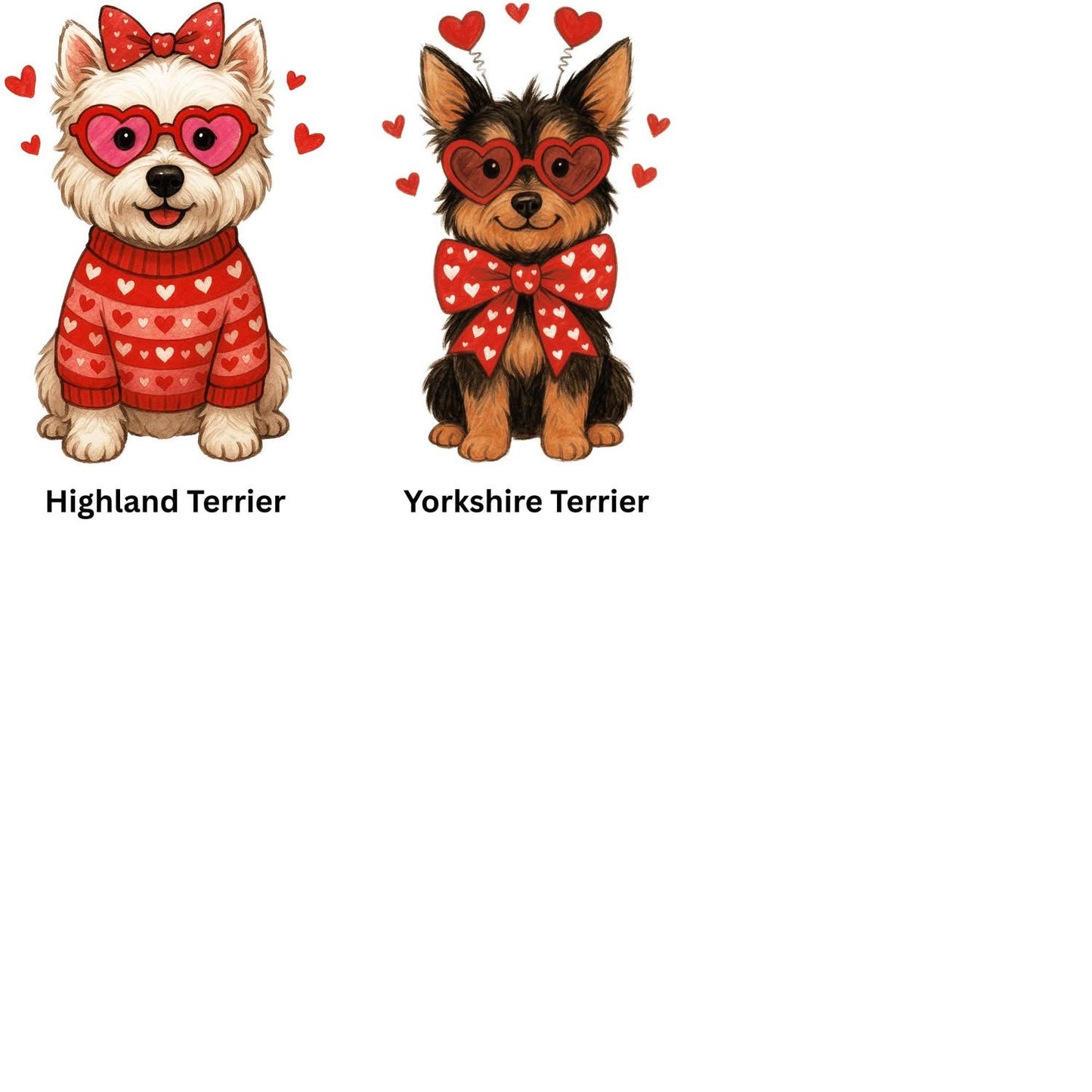 Valentine Dog CUSTOM Graphic - 20 Breeds