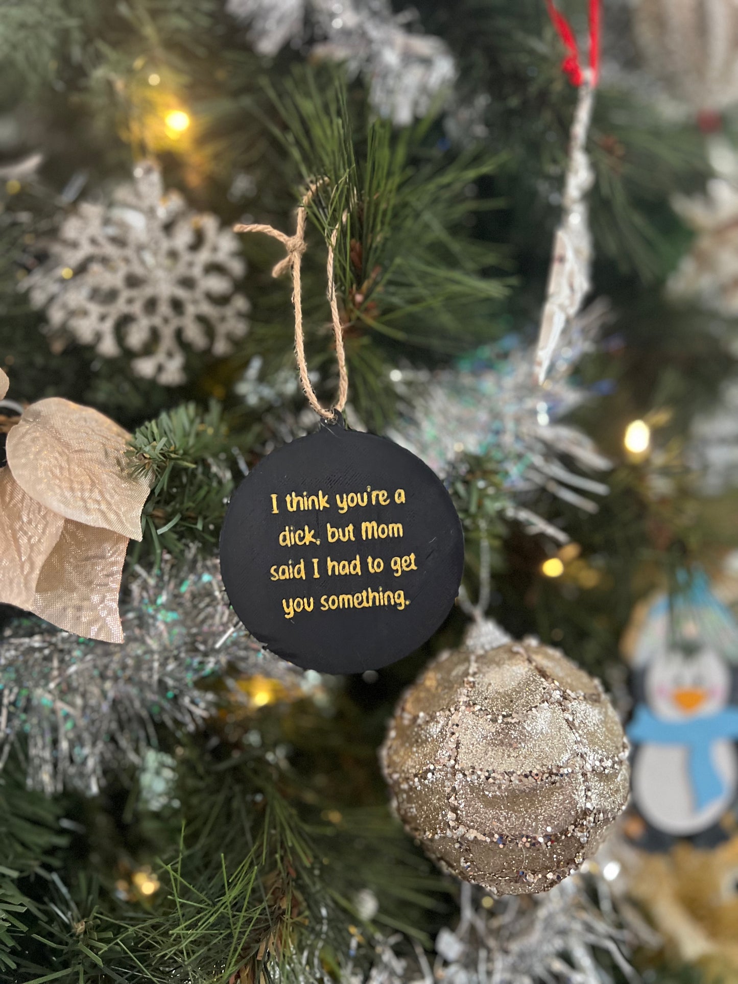 Made By Mike: I Think You're A D*** 3D Printed Ornament