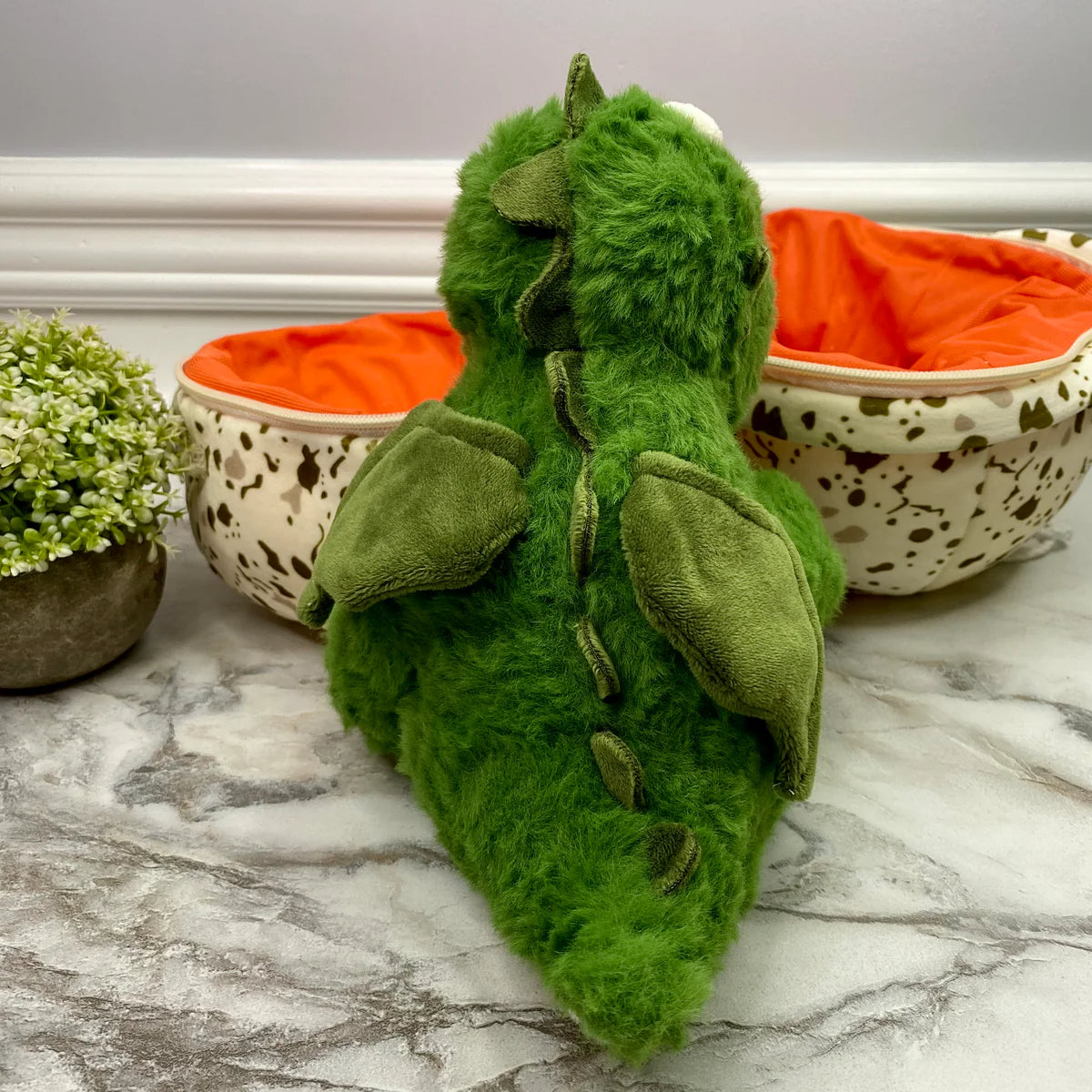 HUGE Plush Winged Dragon Zip Egg Toy