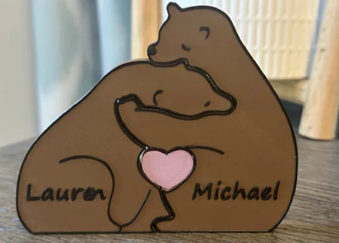 Made by Mike: CUSTOM 3D Printed Bear Family Puzzle