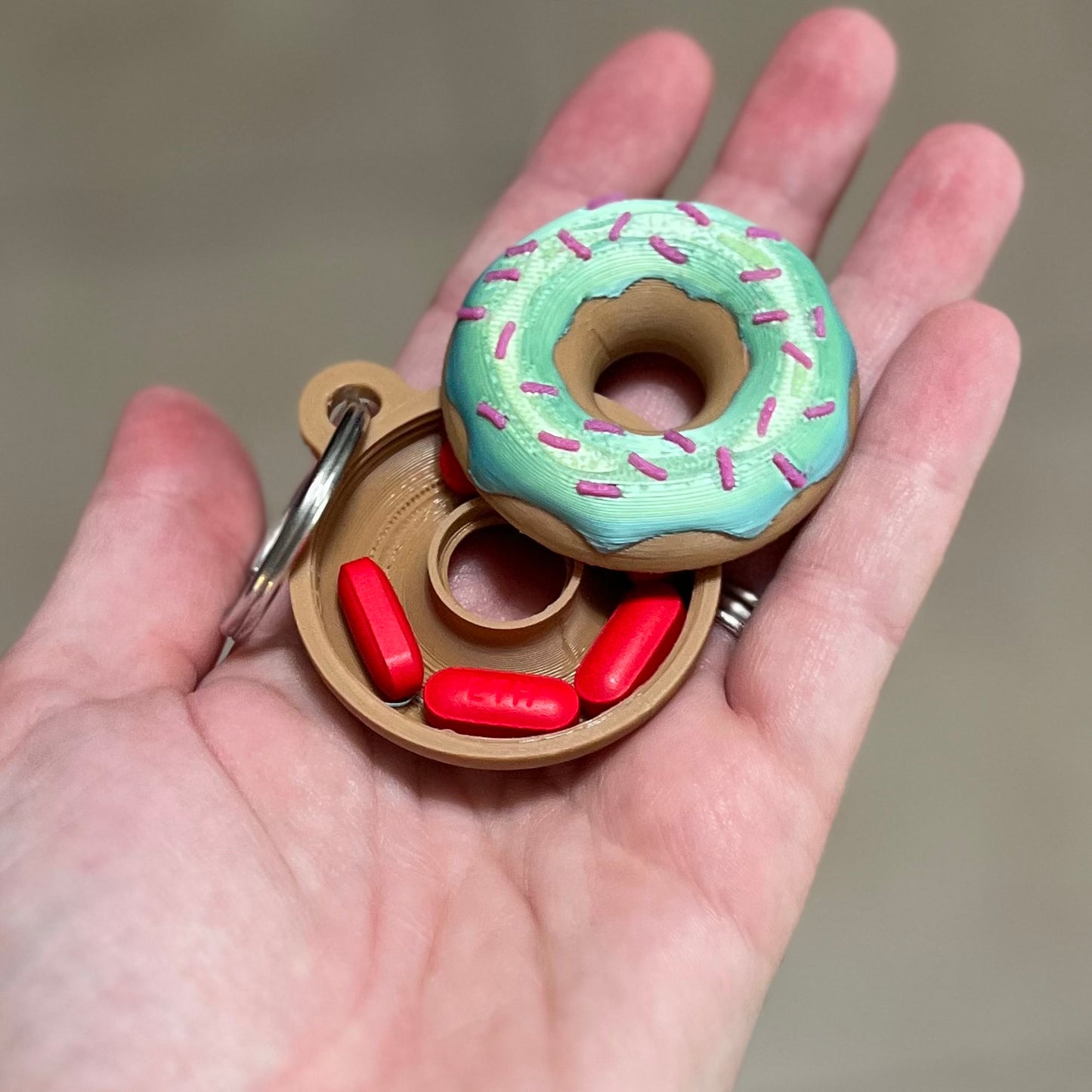 Made by Mike: Donut Pill Case Keychain