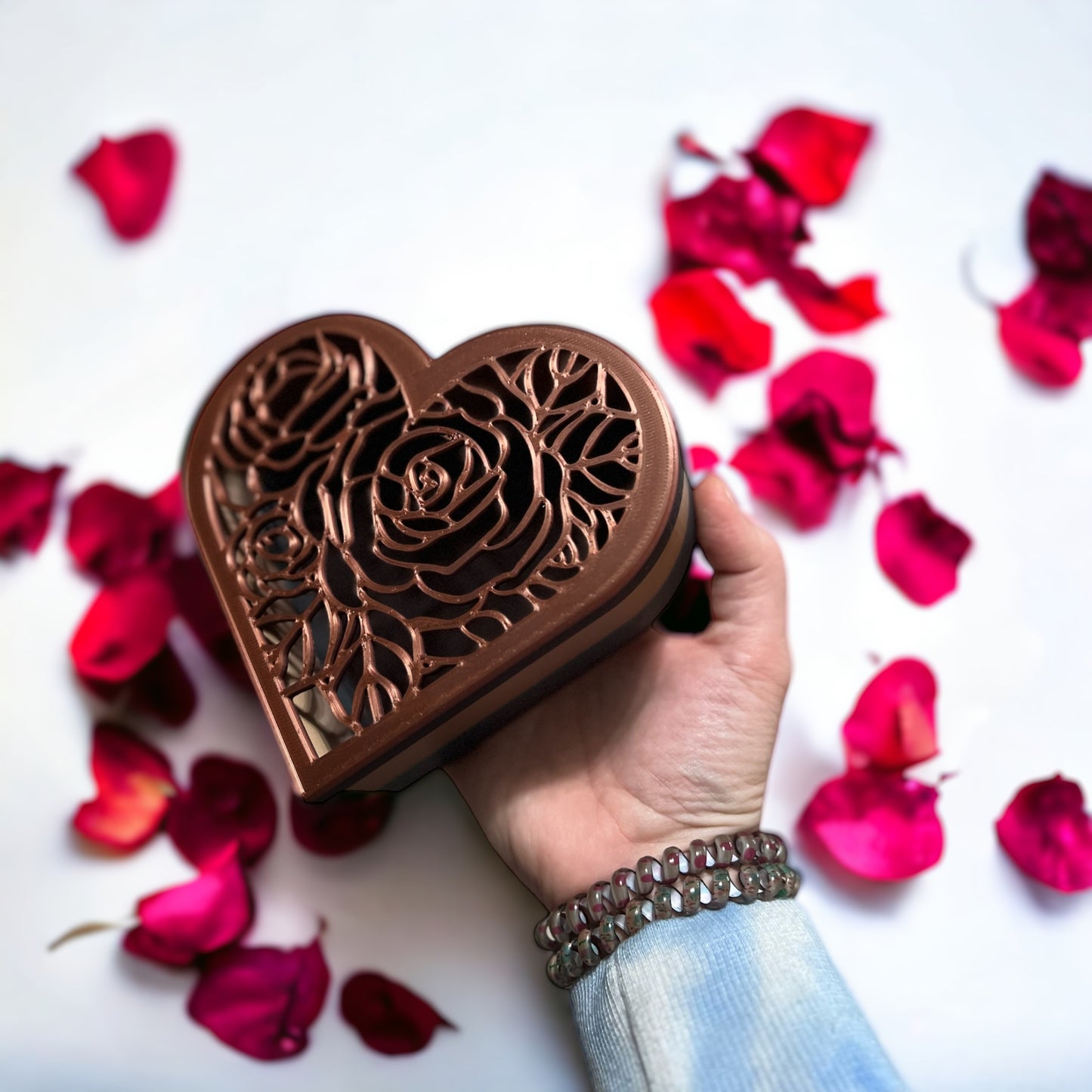 Made by Mike: Rose Filigree Heart Box 3D Printed