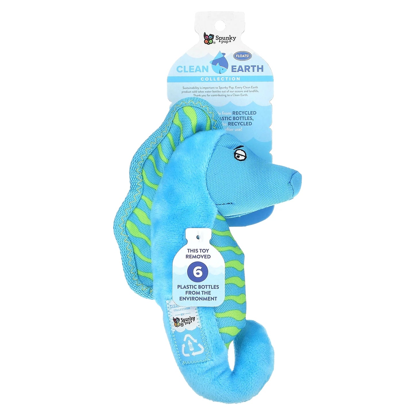 Clean Earth Seahorse Large Dog Toy
