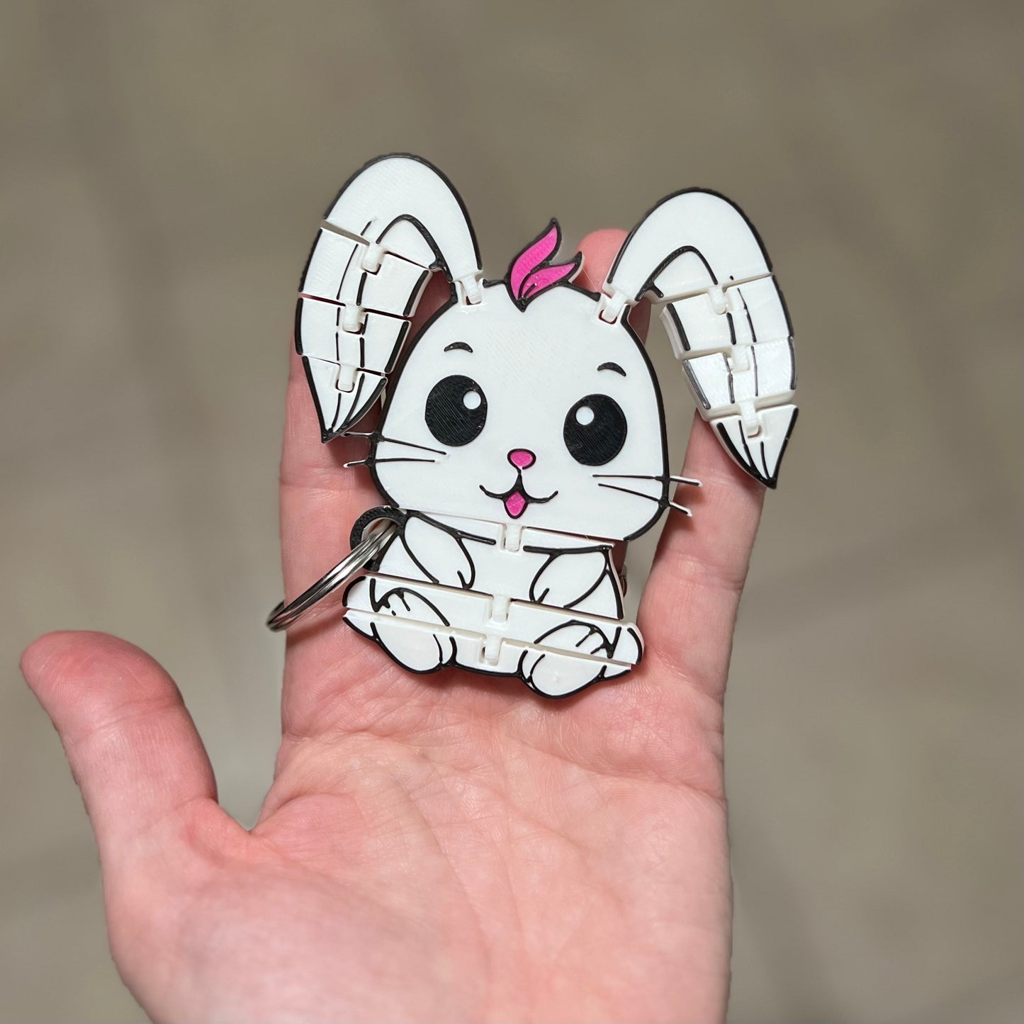 Made by Mike: Flexi Bunny Keychain