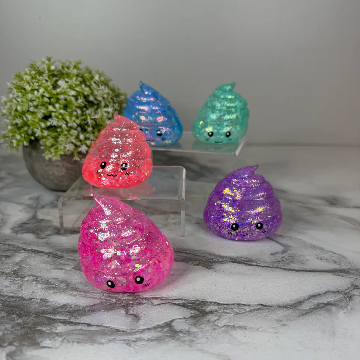 RTS Glitter Poop Squishy