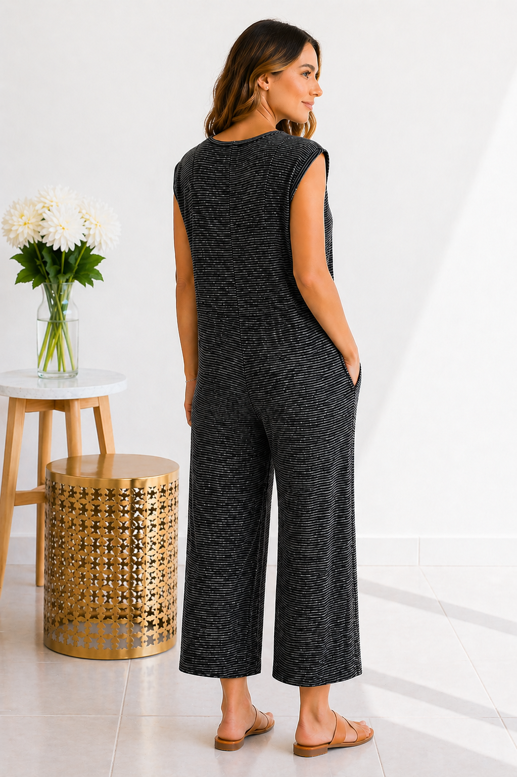 Easy Days Striped Jumpsuit