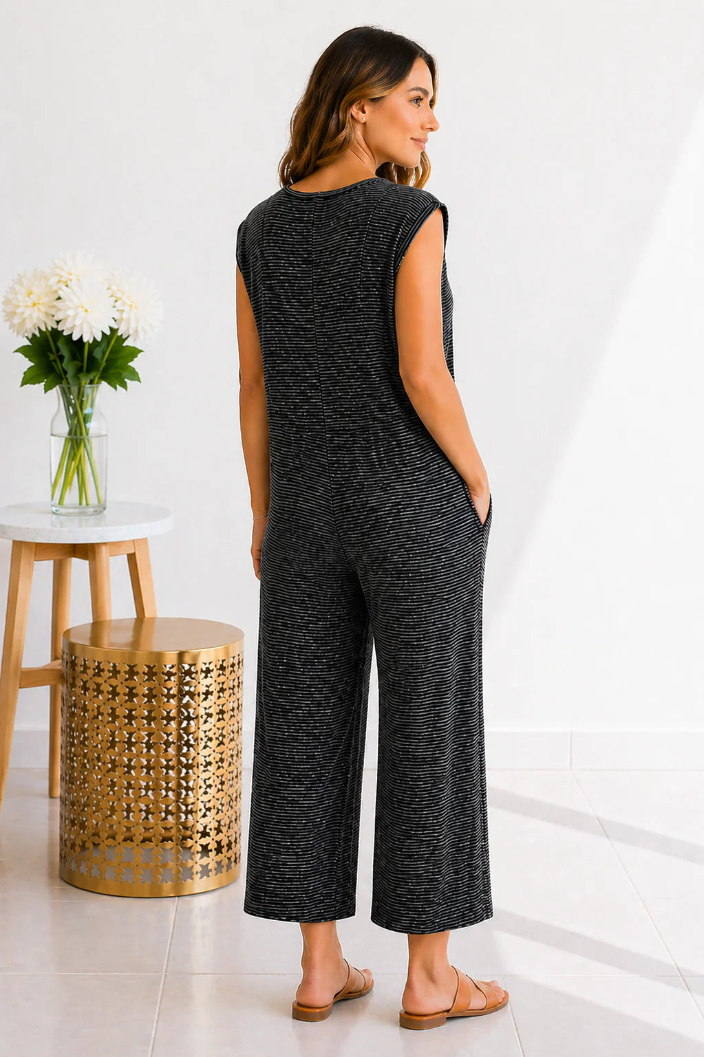 Easy Days Striped Jumpsuit