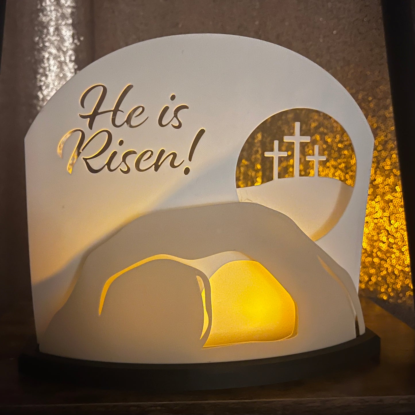 Made by Mike: He is Risen Tea Light Holder