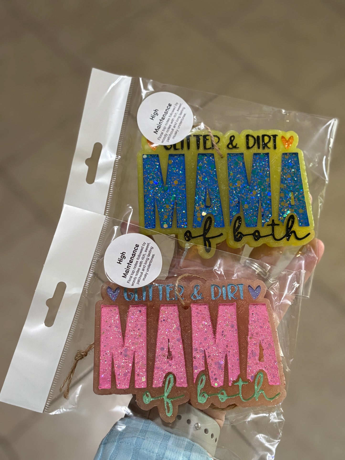 RTS Glitter & Dirt Mama of Both Freshie - High Maintenance Scent