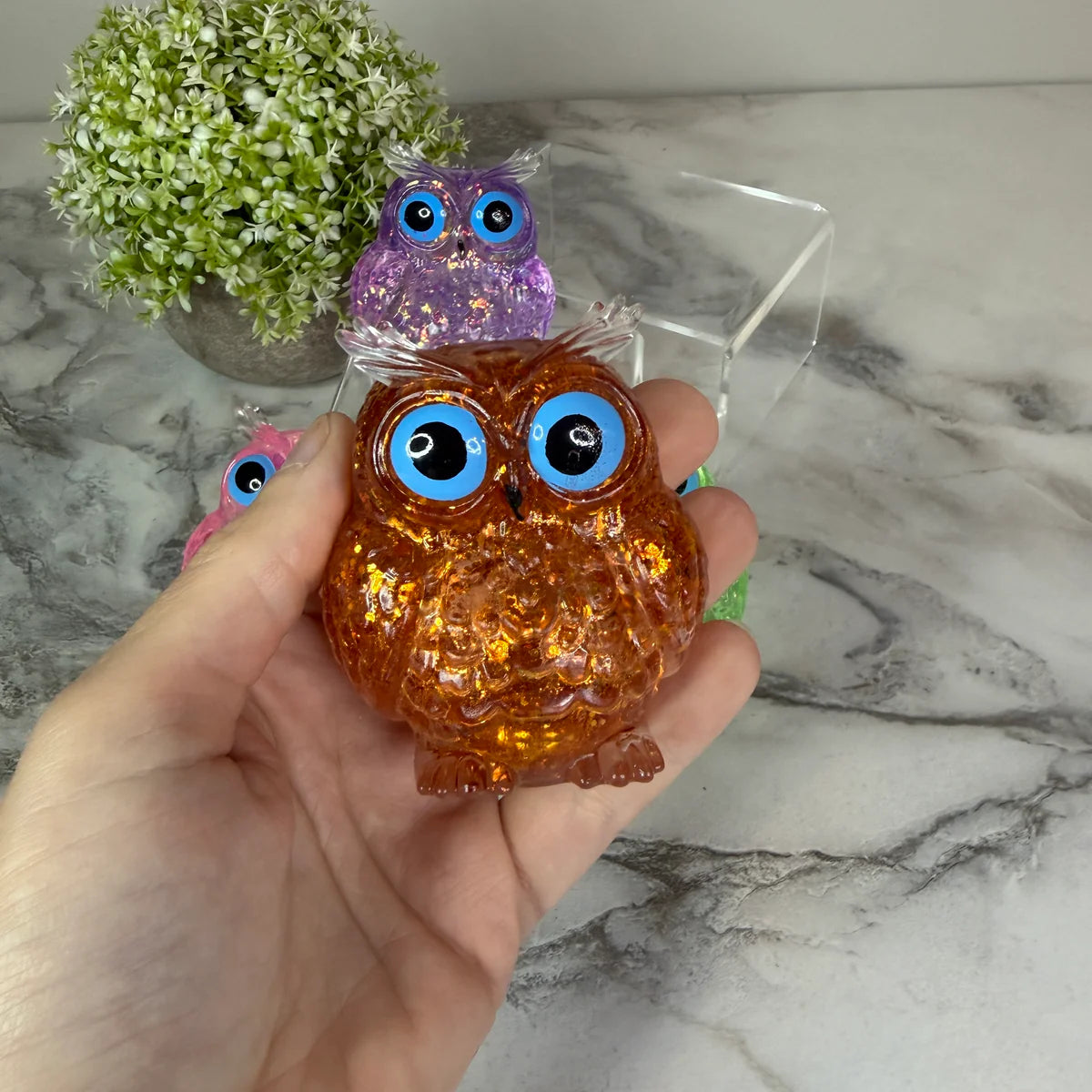 RTS Glitter Owl Squishy