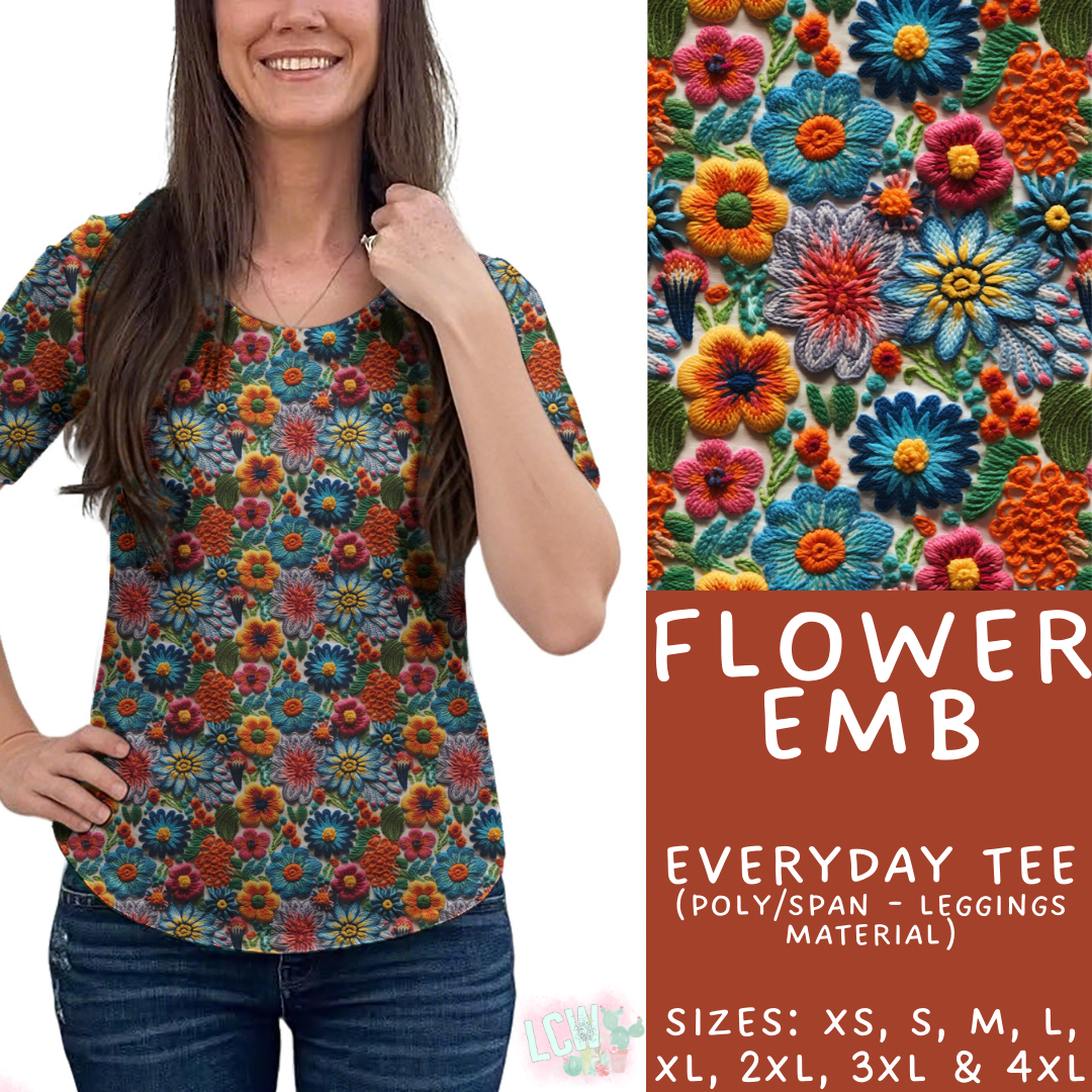Flower EMBR Every Day Tee - PREORDER Bach #485 - ETA Early April