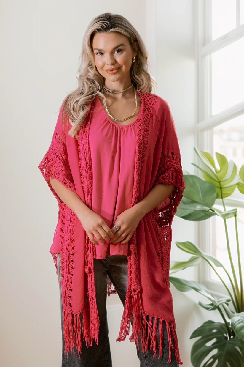 Fuschia Flow Cardigan