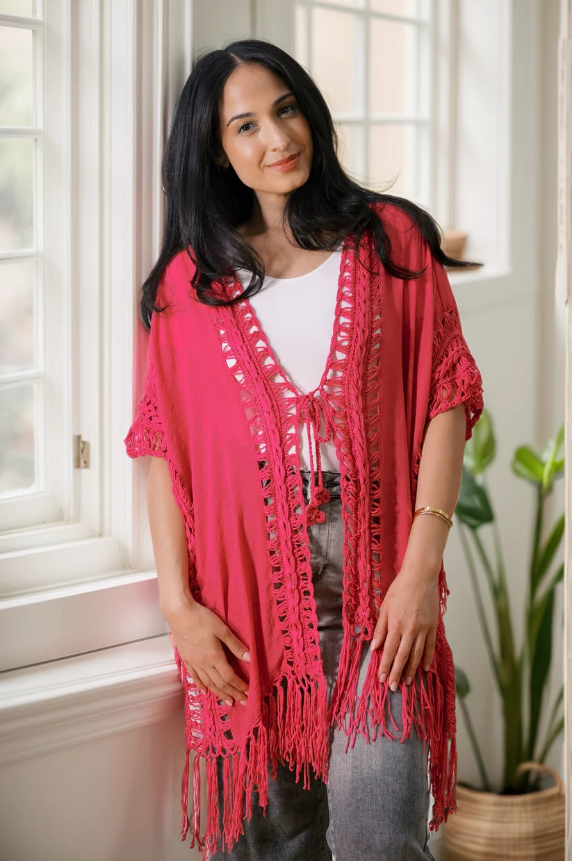 Fuschia Flow Cardigan
