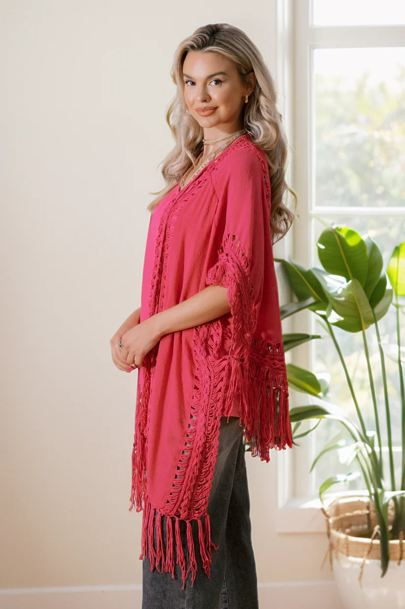 Fuschia Flow Cardigan