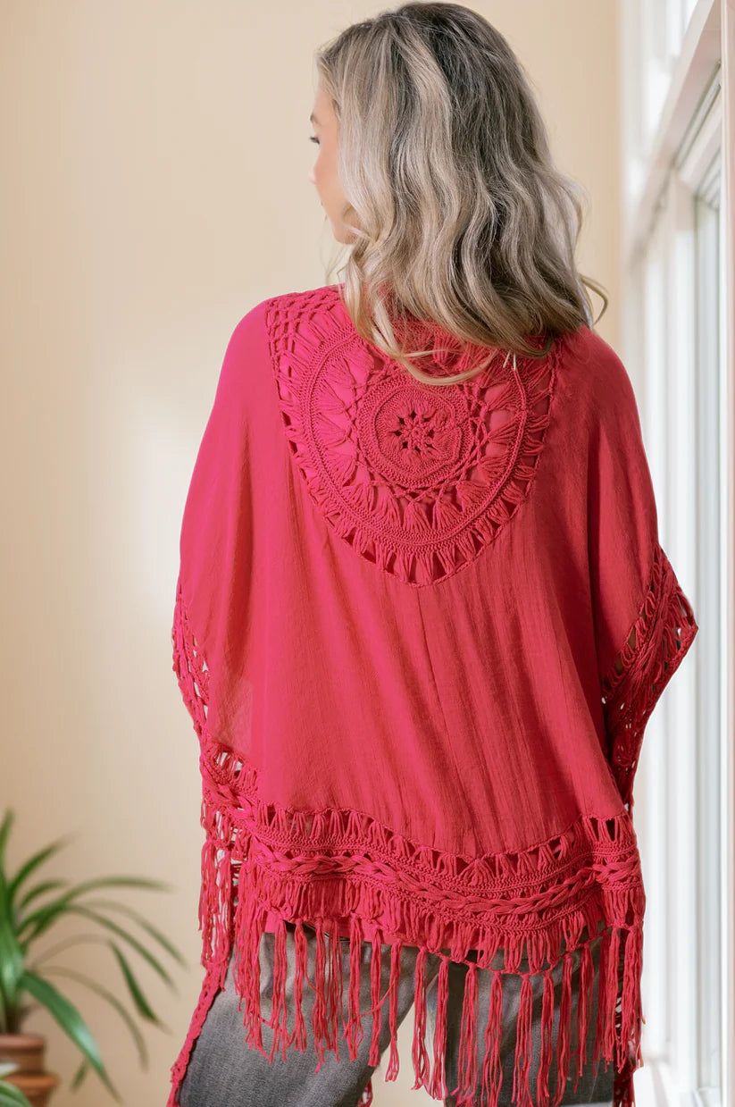 Fuschia Flow Cardigan