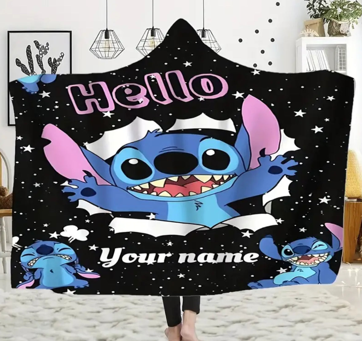 Custom Blue Alien Blanket