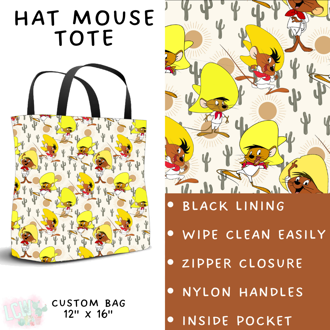 Hat Mouse Tote - PREORDER Batch #482 - ETA Early April