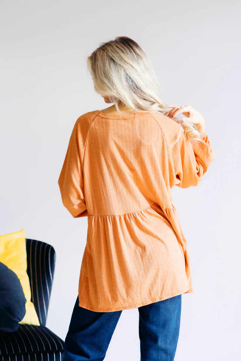 Pumpkin Charm Peplum Top