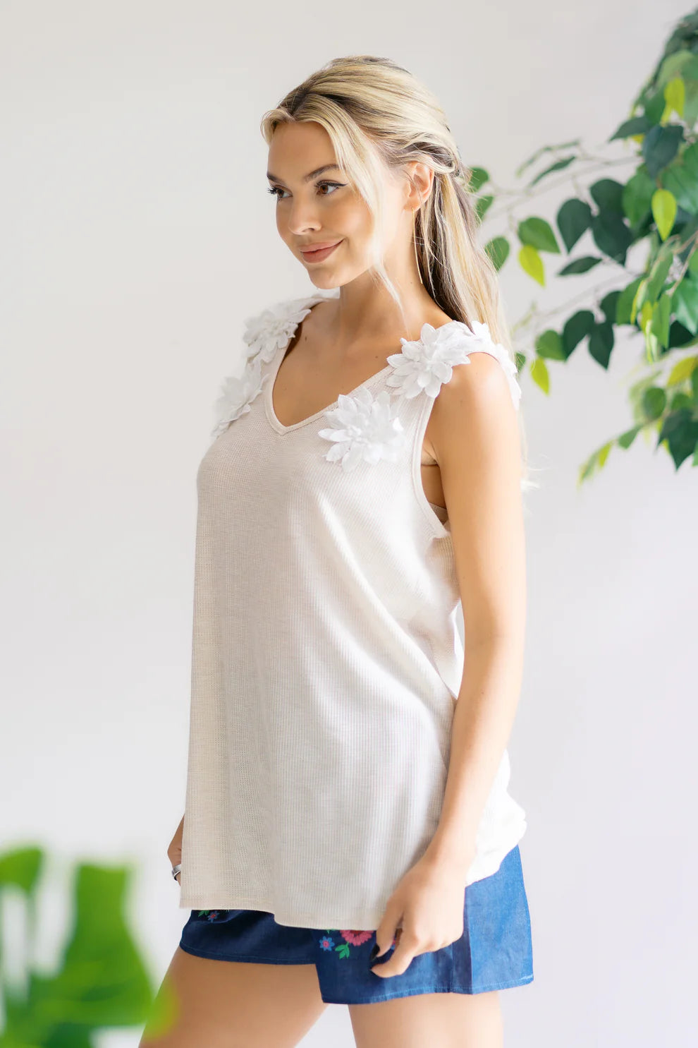 WhimsyBloom Sleeveless Top