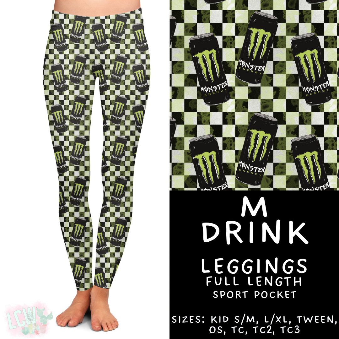 M Drink - Leggings Adults & Kids - PREORDER Batch #485 - ETA Early April
