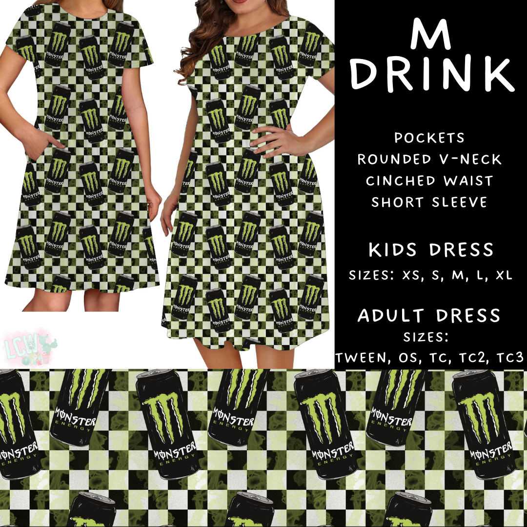 M Drink - Adult & Kids Dress - PREORDER Batch #485 - ETA Early April