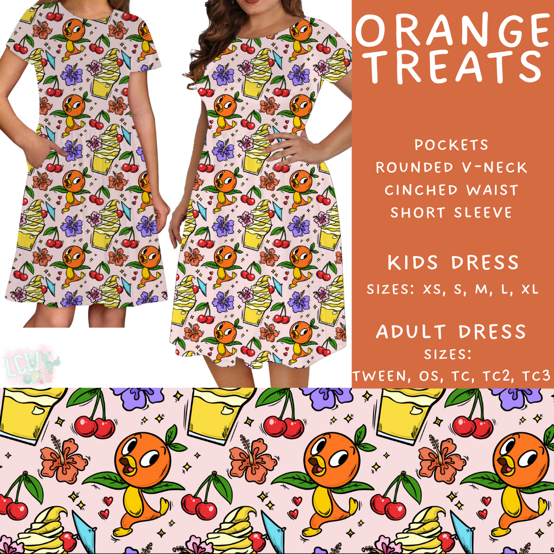 Orange Treats Adult & Kids Dress - PREORDER Batch #482 - ETA Early April