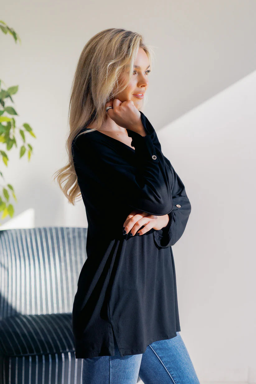 Obsidian Pocket Long Sleeve Top