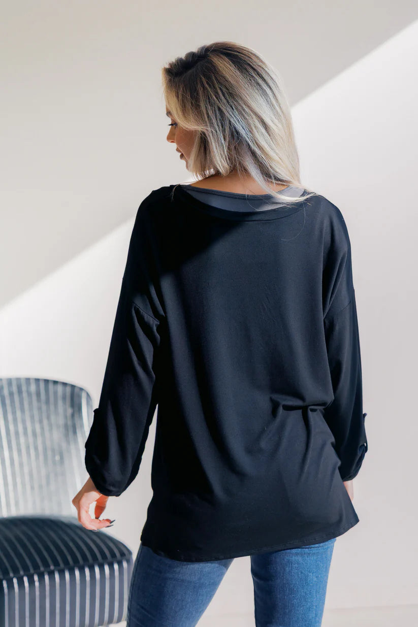 Obsidian Pocket Long Sleeve Top