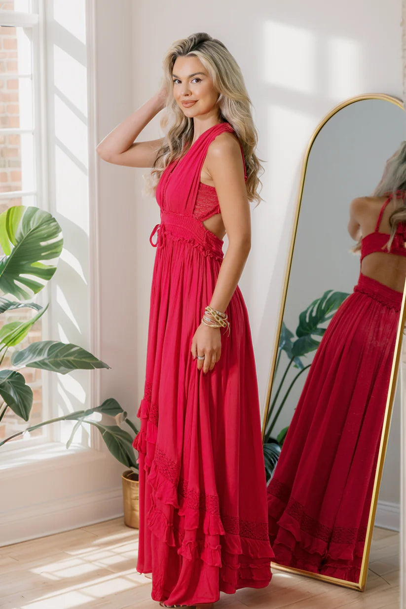 Ruffle & Radiance Maxi Dress