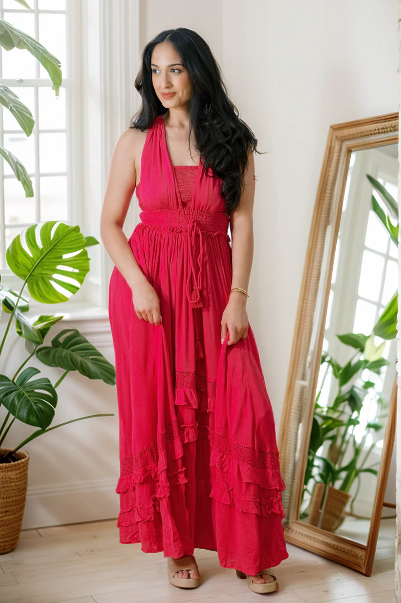 Ruffle & Radiance Maxi Dress