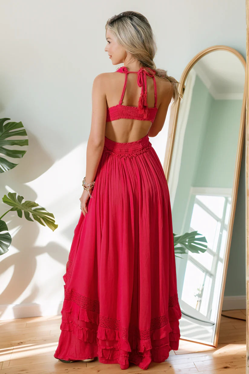 Ruffle & Radiance Maxi Dress