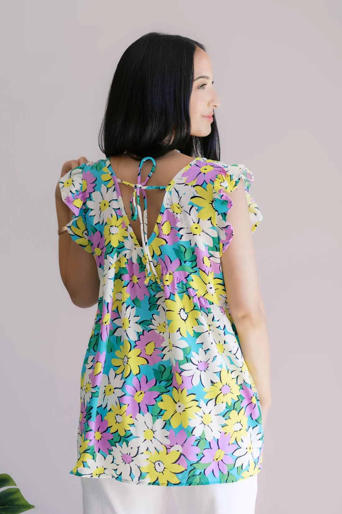 Petal Party Flutter Sleeve Top