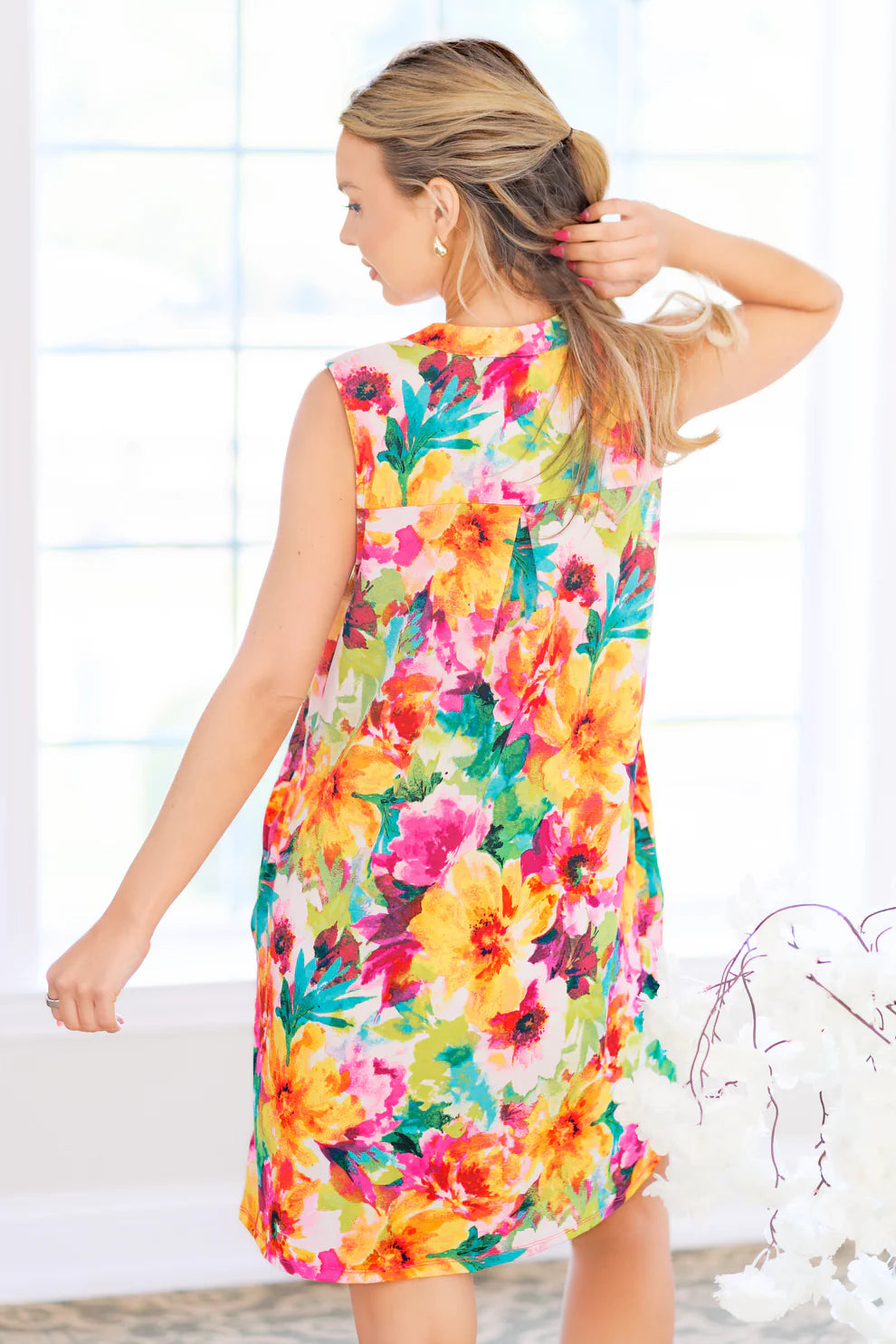 Tropical Blooms Lizzy Tank Dress