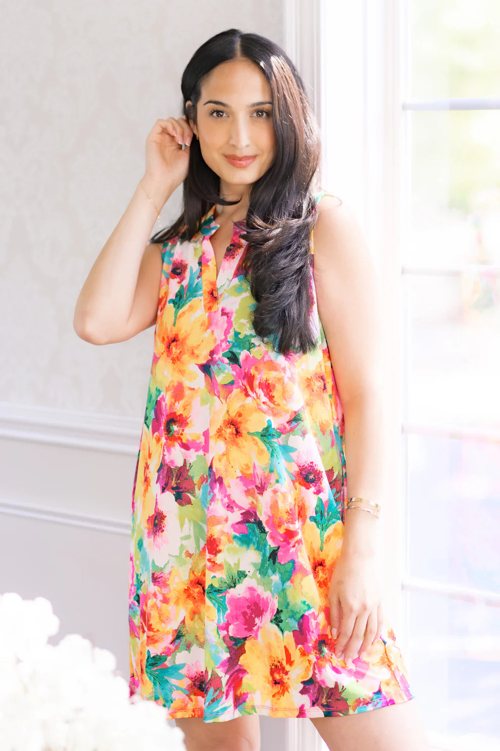 Tropical Blooms Lizzy Tank Dress