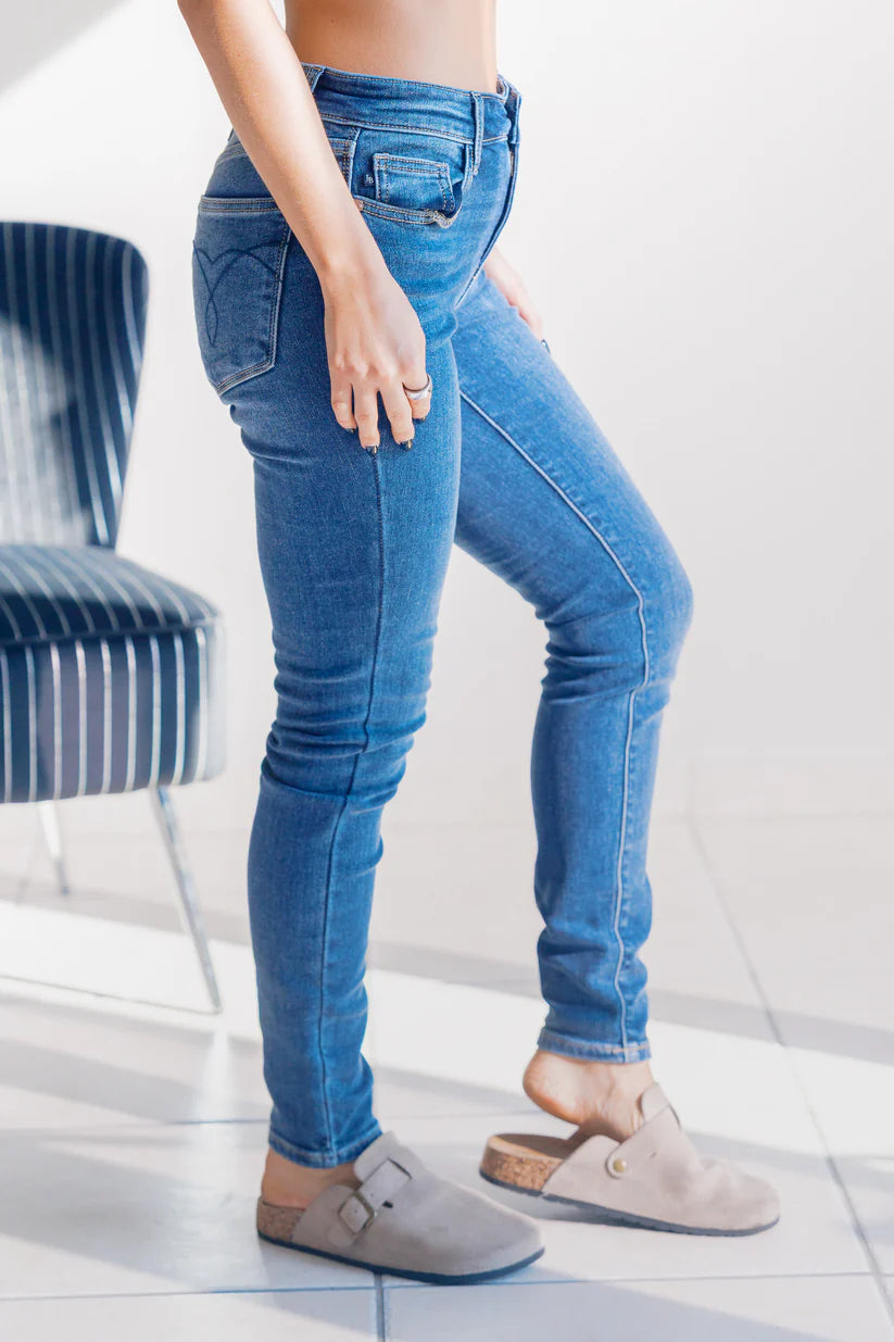 Sapphire Mist Thermal Judy Blue Skinny Jeans Denim