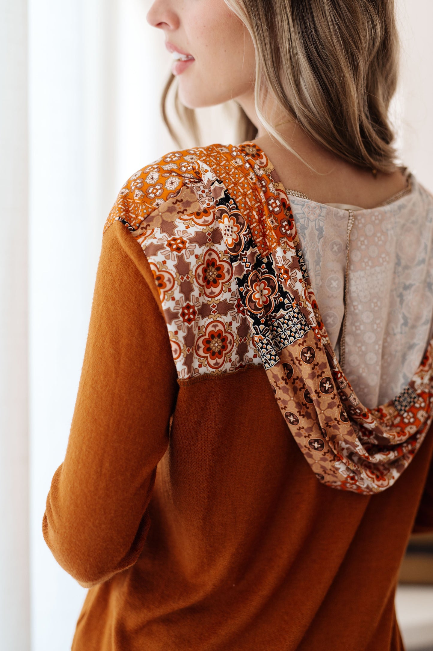MON-YAY Surpirse! Sipping Iced Tea Mixed Print Hoodie