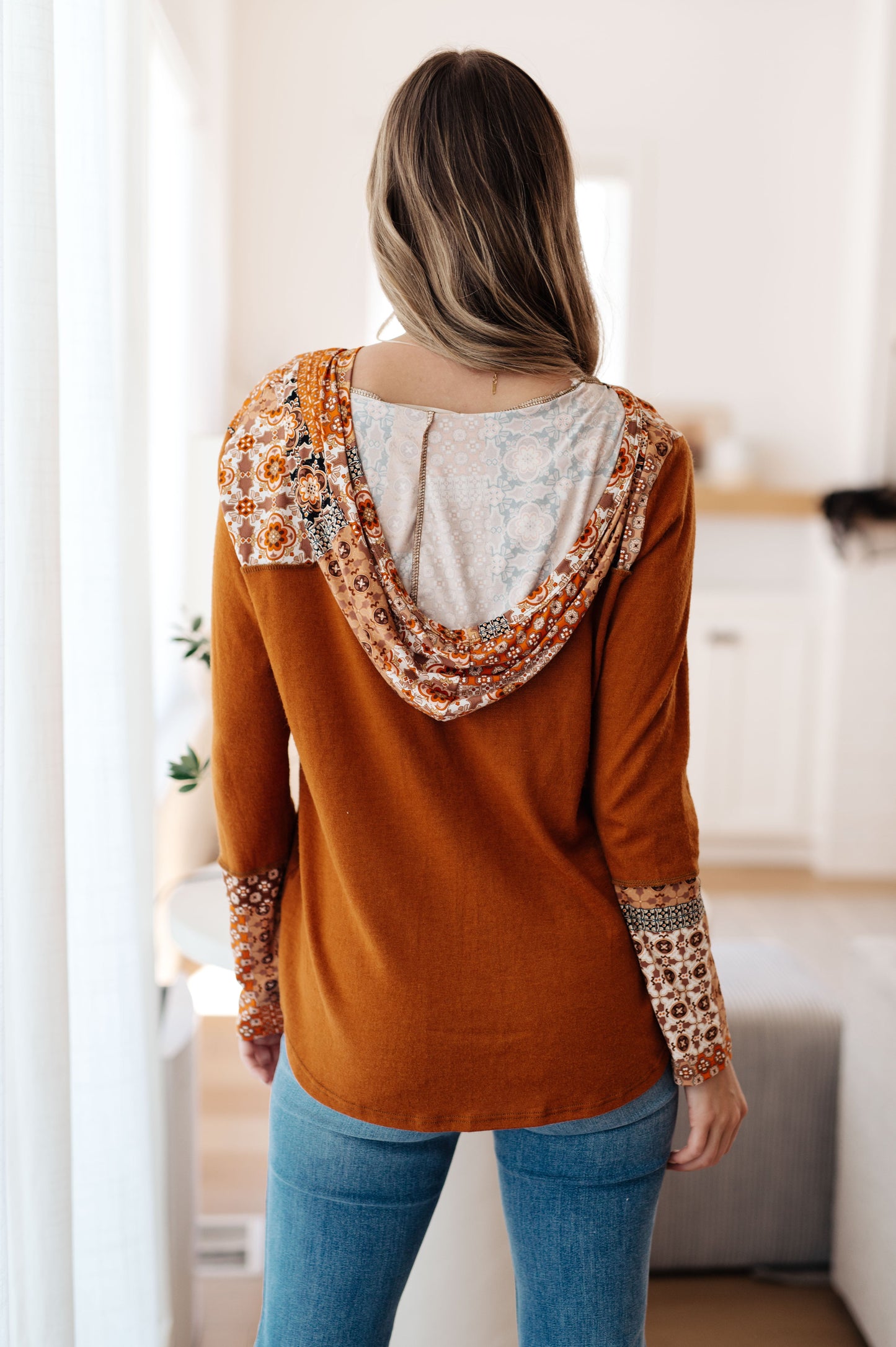 MON-YAY Surpirse! Sipping Iced Tea Mixed Print Hoodie