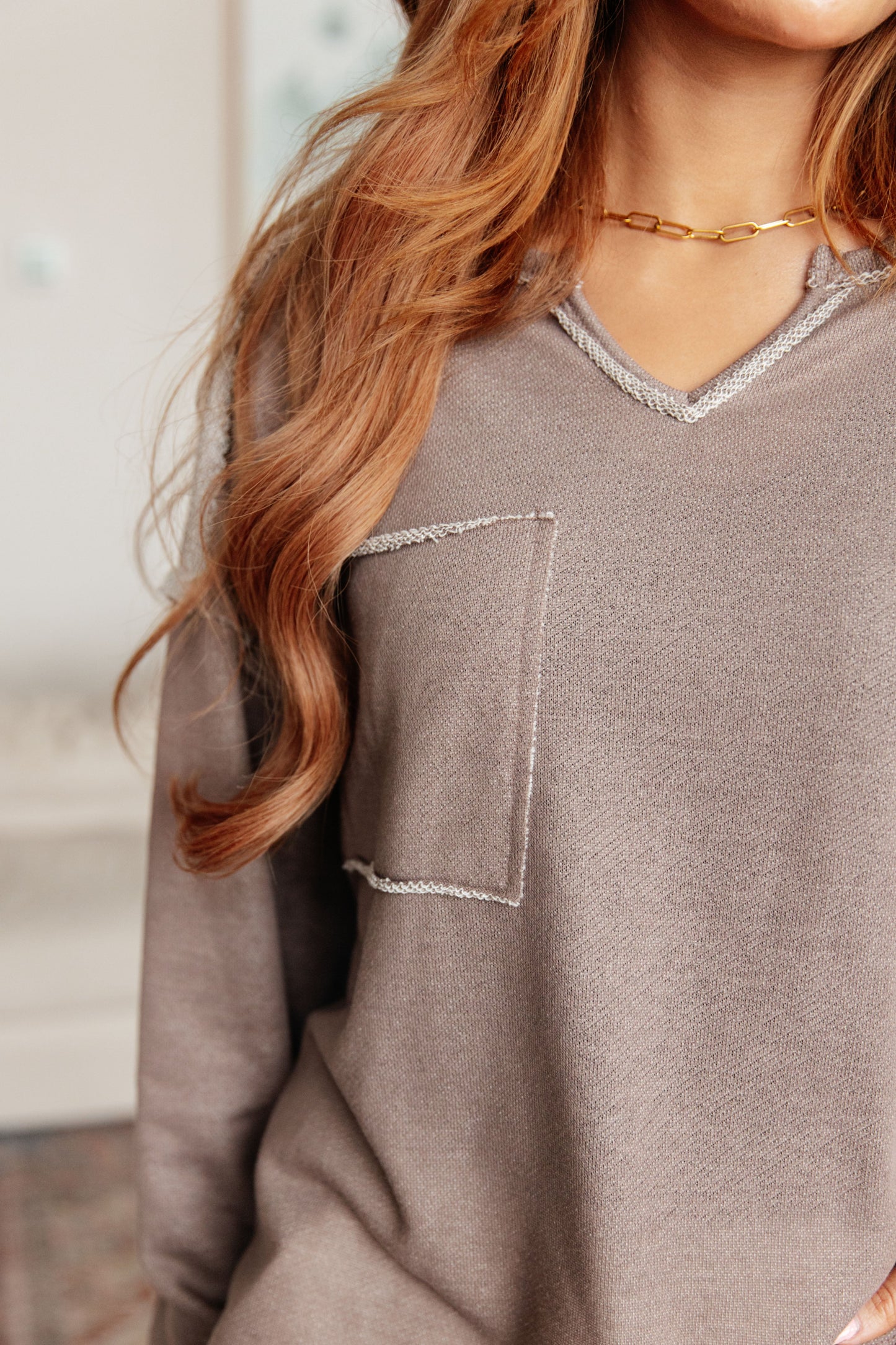 MON-YAY Surprise! Spring in My Step V-Neck Pullover