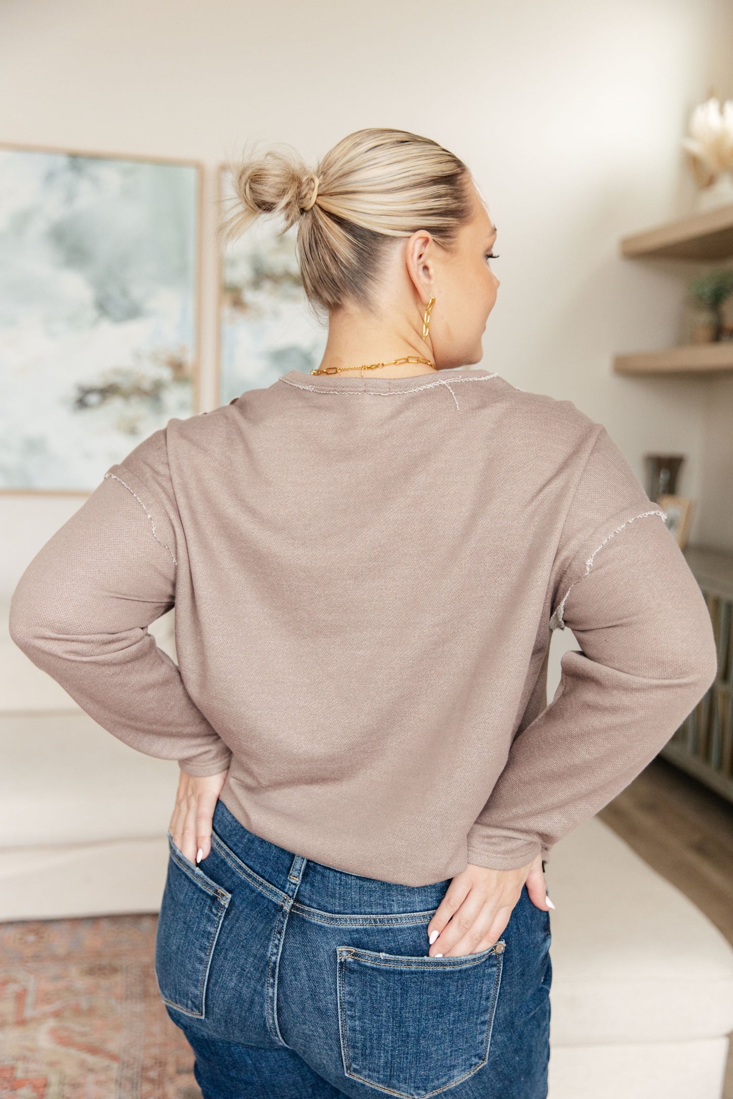 MON-YAY Surprise! Spring in My Step V-Neck Pullover