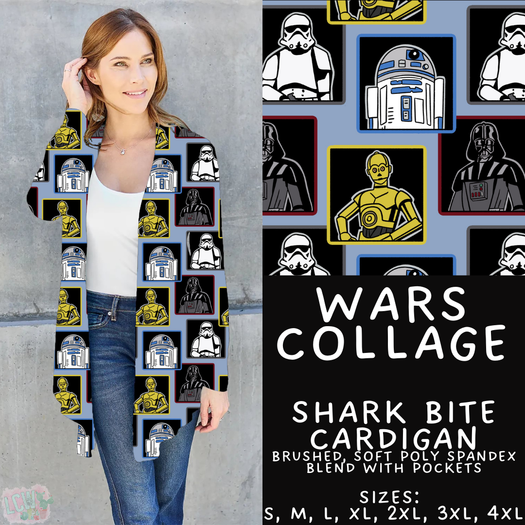 Wars Collage - Cardigan - PREORDER Batch 485 - ETA Early April