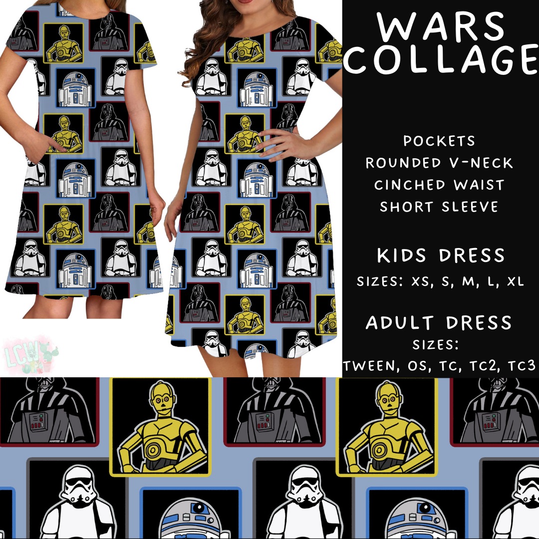 Wars Collage - Adult & Kids Dress - PREORDER Batch #485 - ETA Early April