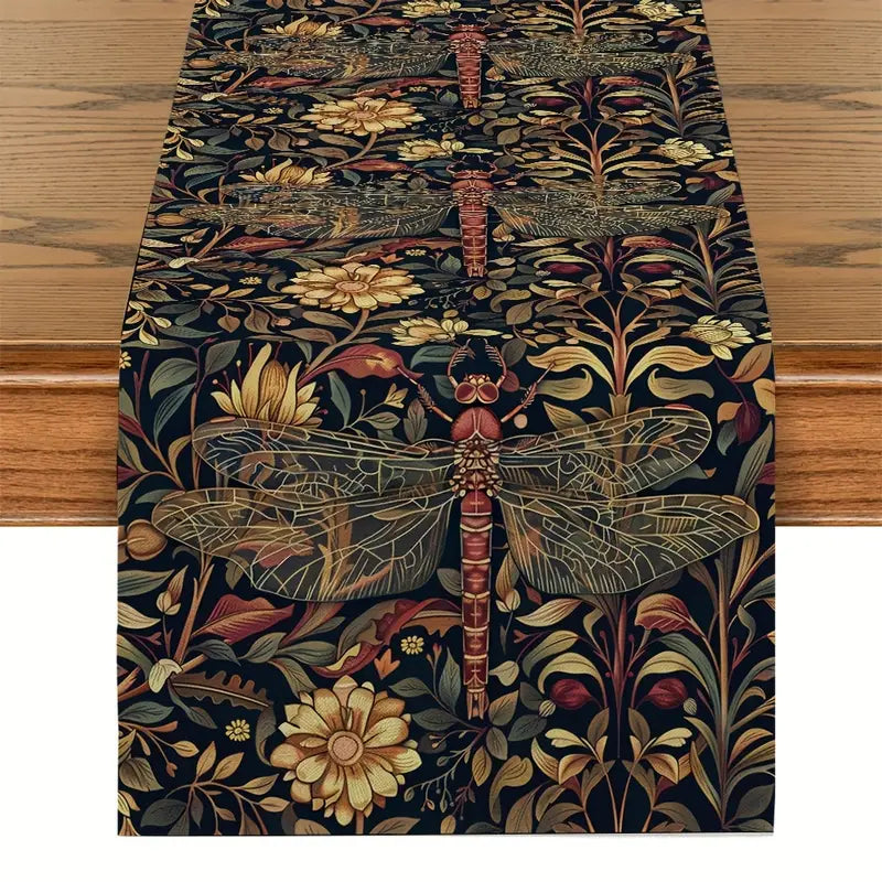 Dark Dragonfly Table Runner