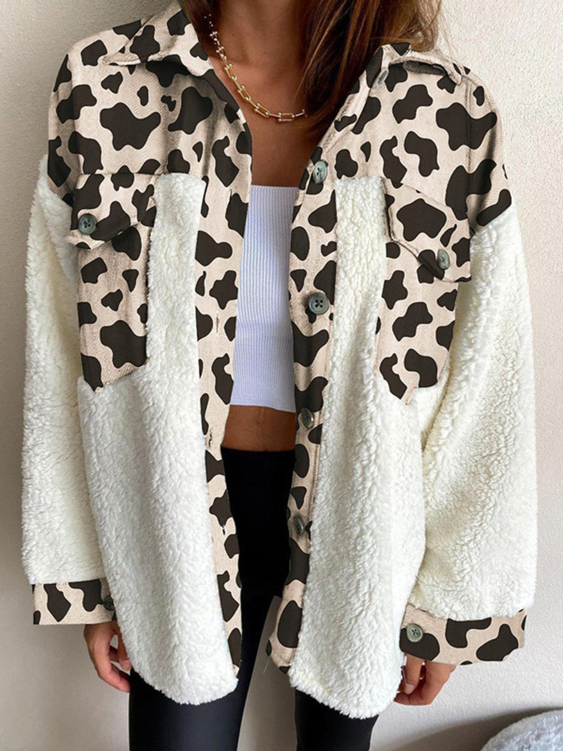 Fuzzy Button Up Long Sleeve Jacket - 5 Colors!