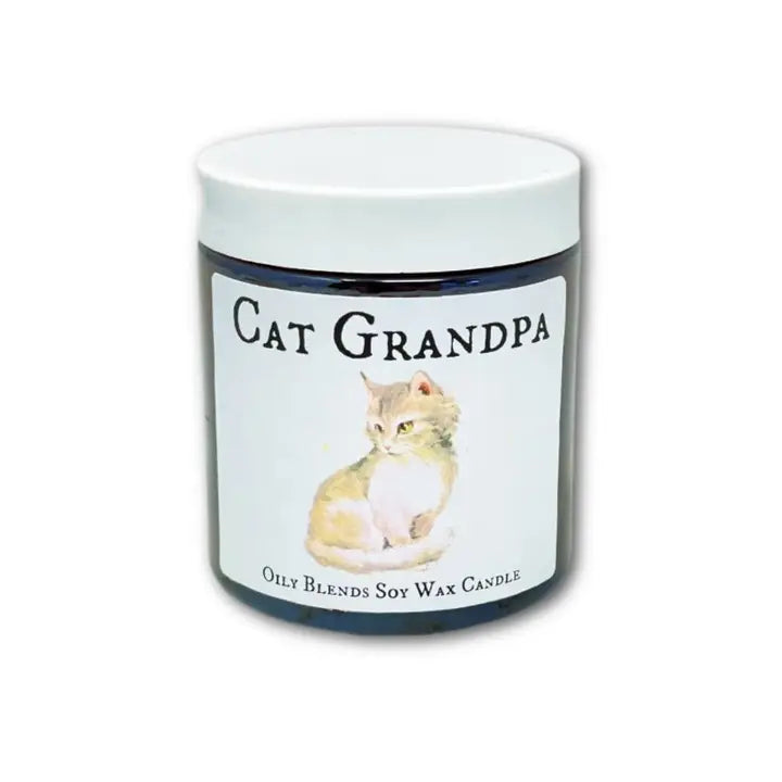 Cat Grandpa Message Candles - Soy Wax Father's Day Gift